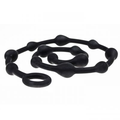 The Anaconda Monster Black Silicone Anal Beads 43 Inch
