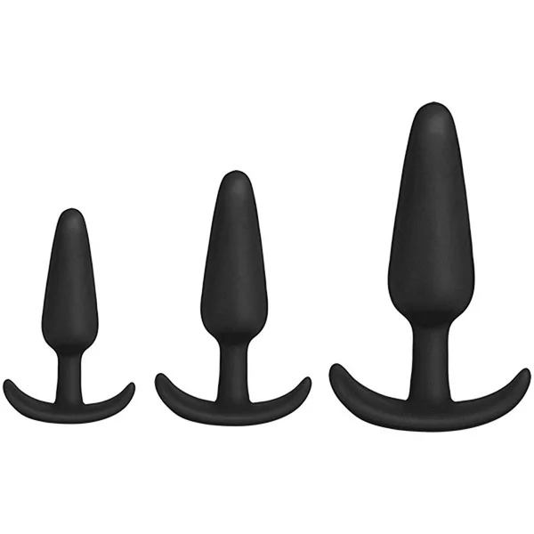 Anal Essentials 3-Piece Silicone Trainer Set - Black — image 10 of 11