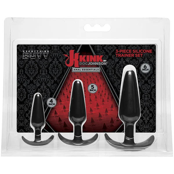 Anal Essentials 3-Piece Silicone Trainer Set - Black — image 11 of 11