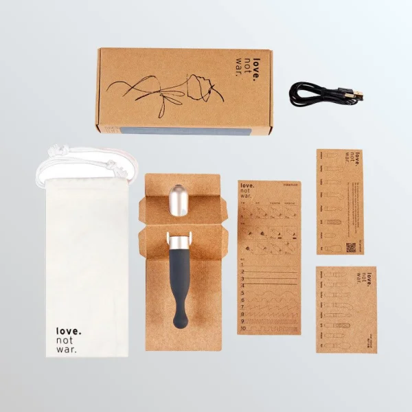 Love Not War Meile Sustainable Made Bullet Vibrator  - Grey