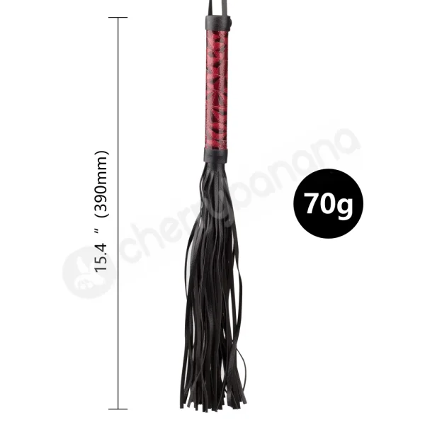 Cherry Banana Thrill Red Faux Leather Flogger Whip