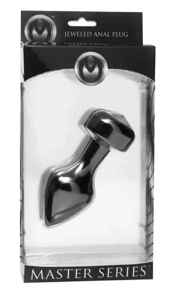 Master Series Spade Petite Jewel Aluminum Anal  Plug - Crystal