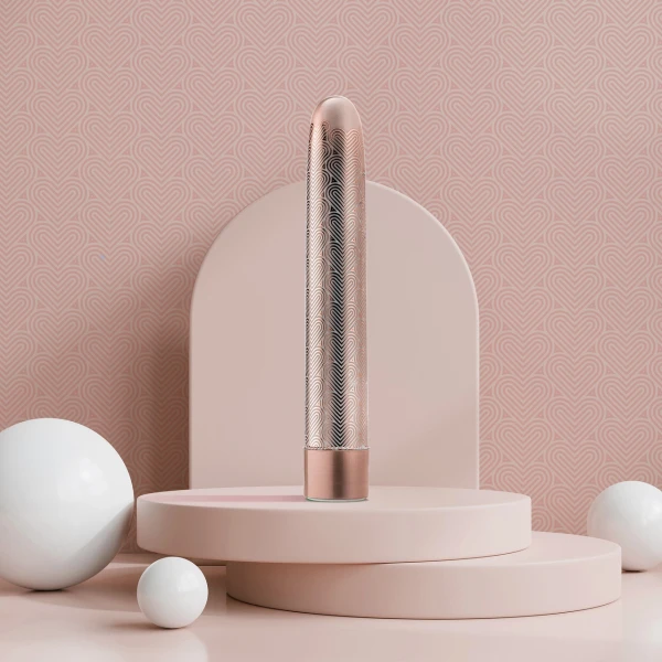 The Collection Lattice Limited Edition Rechargeable Waterproof Slimline Vibrator By Blush - Rose Gold