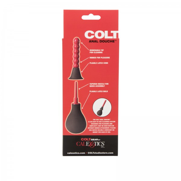 California Exotic Ribbed Anal Douche with 2 Attachments