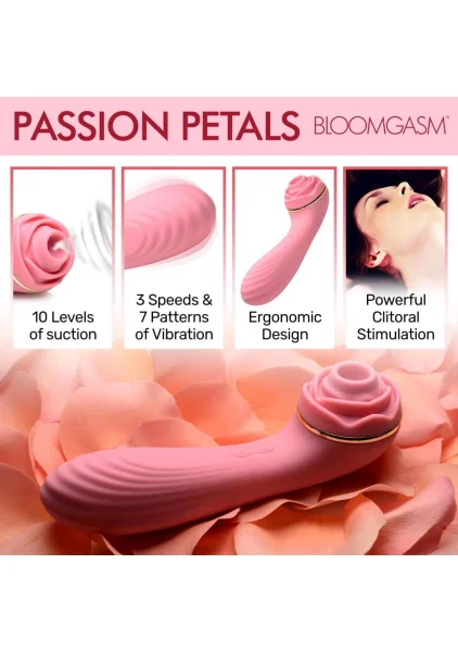 Passion Petals Silicone Suction Rose Vibrator