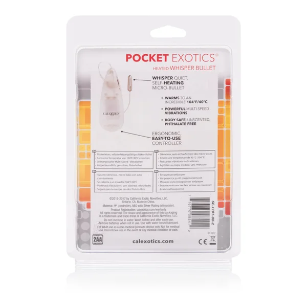 Pocket Exotics Heated Whisper Bullet - Clear — image 8 of 8