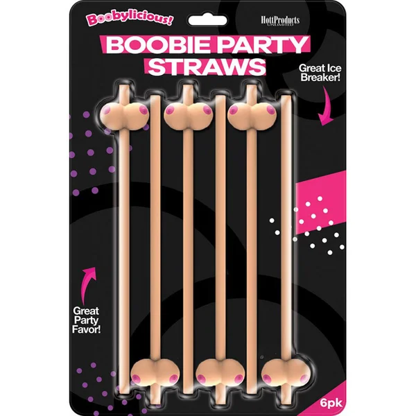 Boobie Straws 6 Pk (Flesh Color) — image 3 of 5