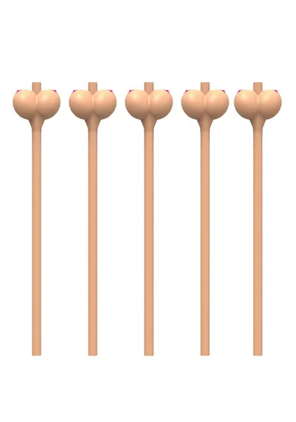 Boobie Straws 6 Pk (Flesh Color) — image 4 of 5