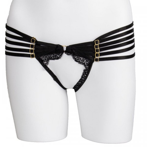 Bondara Flirt Strappy Open Back Crotchless Knicker