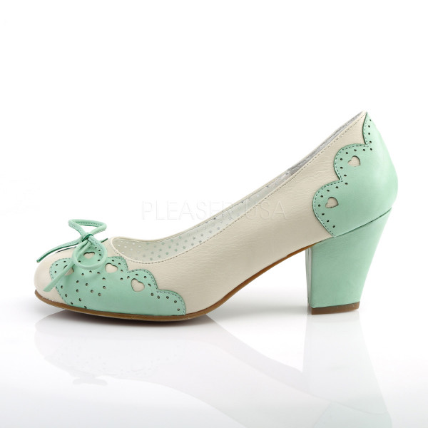 2 1/2 inches Cuben Heel Pump W/ Bow at Toe — image 7 of 12