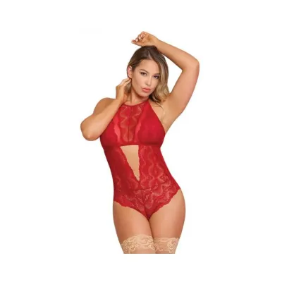 Magic Silk Sugar Spice Teddy With Snap Crotch Red Queen