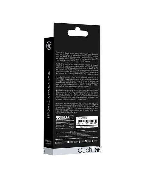 Ouch! Teasing Black 4 Pack Bondage Candles - Medium or Large — image 6 of 6