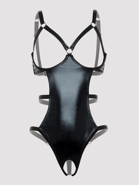 Lovehoney Fierce Wet Look Open Cup Teddy