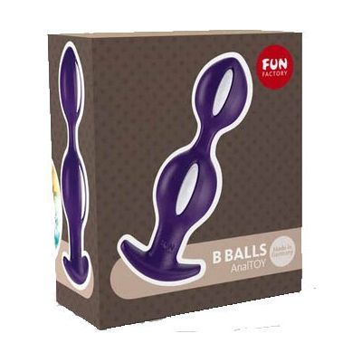 B Balls Ribbbed Butt Plug