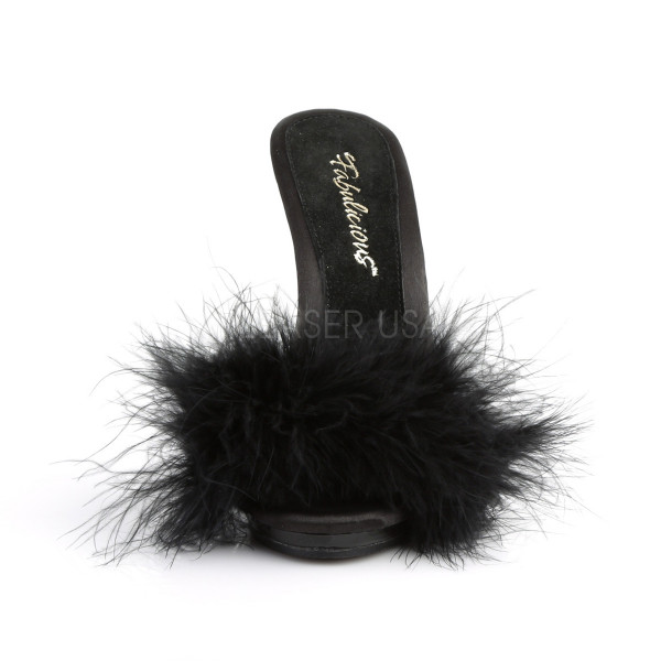 5 inches Heel, 3/8 inches PF Marabou Slide Sandal — image 6 of 16