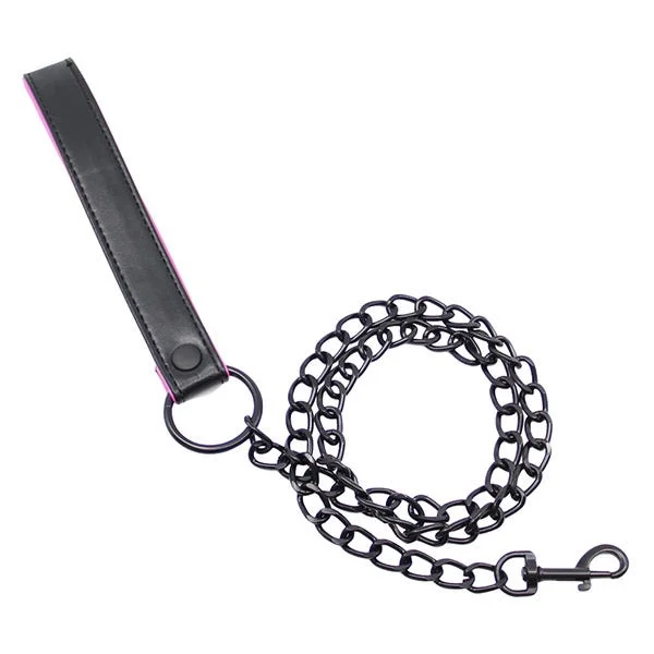 Love In Leather Faux-Leather Padded Collar and Lead Set