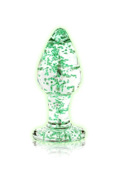 Ouch! Glow In The Dark Glass Butt Plug