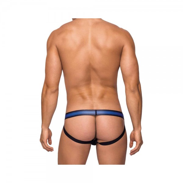 Male Power Pocket Pouch Jock With Pocket Cavity Navy Sm