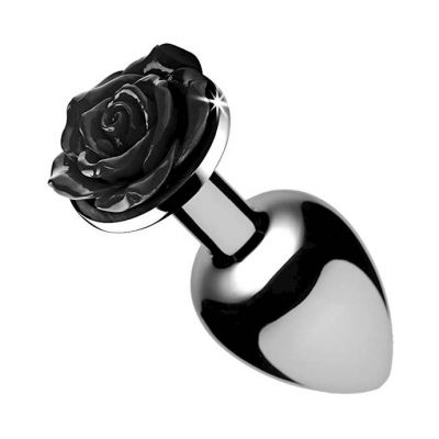 Kink Range Metal Rose Butt Plug Black Large