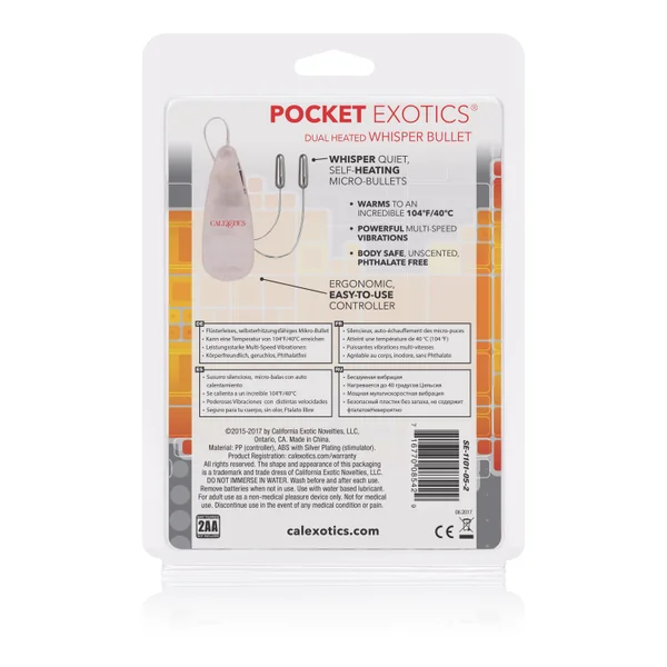 Pocket Exotics Dual Heated Whisper Bullets - Clear — image 8 of 8