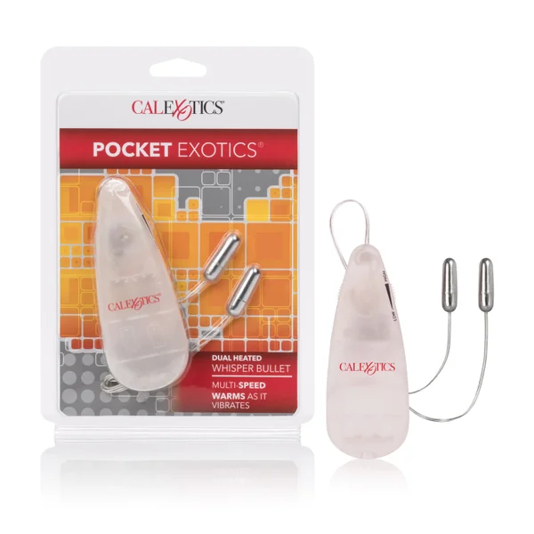 Pocket Exotics Dual Heated Whisper Bullets - Clear — image 6 of 8