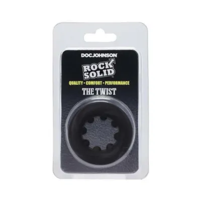 Rock Solid The Twist Silicone C ring Black