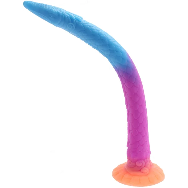 Makara Glow-In-The-Dark Snake 18.25" Silicone Suction Cup Dildo By Creature Cocks