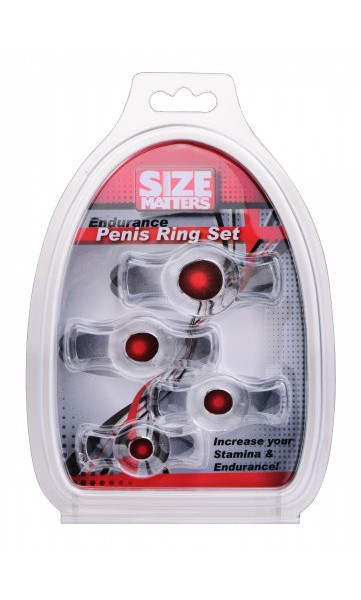Endurance Clear 4 Ring Penis Set