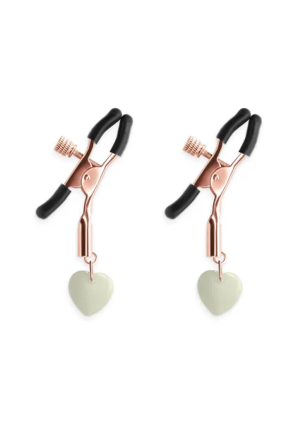 Bound Adjustable G3 Glow In The Dark Nipple Clamps by NS Novelties - Gunmetal