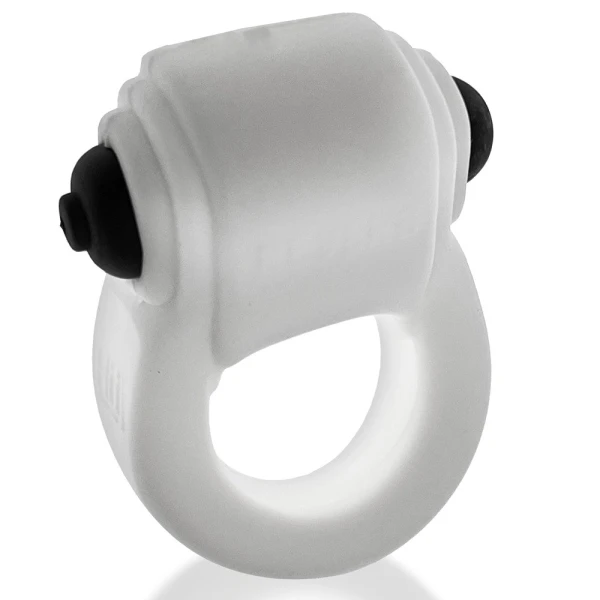 Bullets & Discreet:  Hunkyjunk Revring Cockring With Bullet Vibrator White Ice