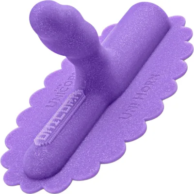 The Unicorn Uni Horn Twisted Textured G Spot P Spot Silicone Attachment Purple