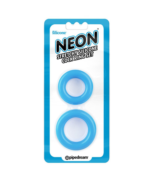Neon Stretchy Silicone Cock Ring Set