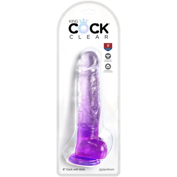 King Cock 8 Inch Ballsy Dildo — image 4 of 18