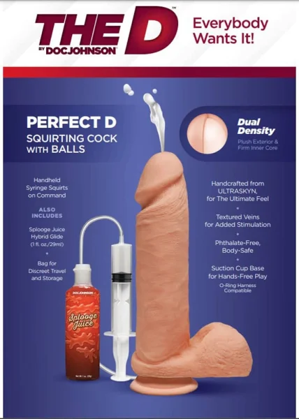 The D - Perfect D - Squirting 8 Inch With Balls
