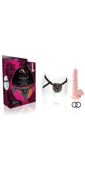 SX For You Harness Kit With Cock 7 inches Beige