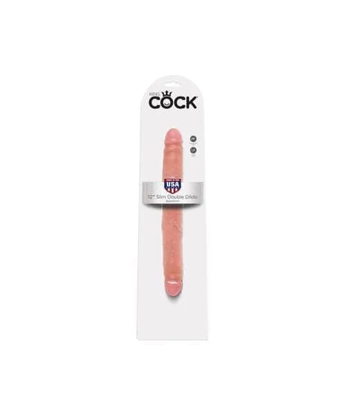King Cock 12 Inch Slim Double Dildo Flesh