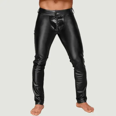 Noir Power Wetlook Mens Trousers