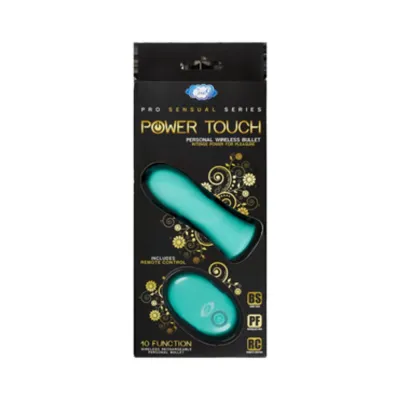 Bullets Discreet Pro Sensual Power Touch Teal Green Bullet Vibrator