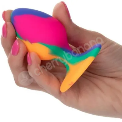 Calexotics Cheeky Medium Tie Dye 2 Silicone Butt Plug