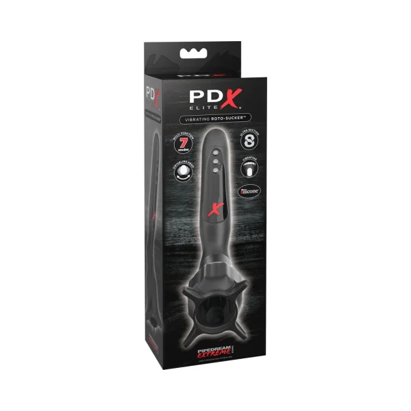 Pdx Elite- Vibrating Roto-sucker - Black