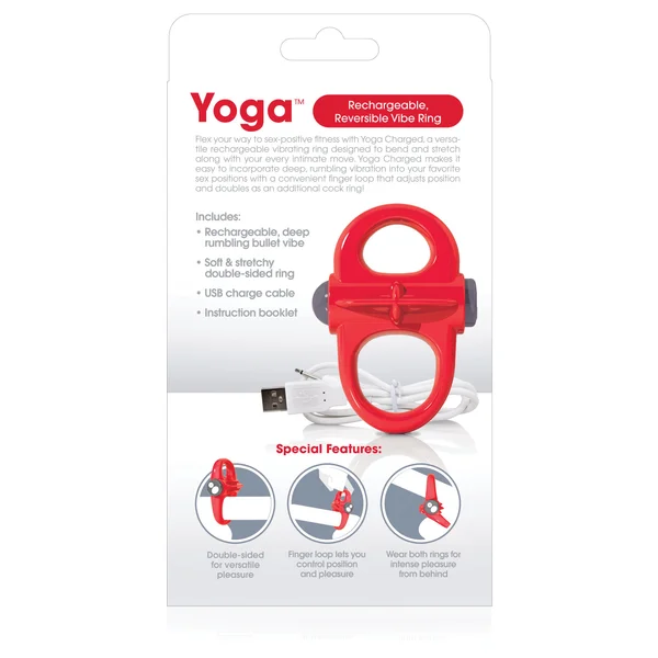 Charged Yoga Rechargeable Vibe Ring - Red — image 16 of 16