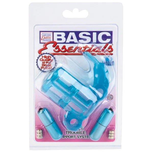 Basic Essential Double Trouble Vibrating Support System - Blue — image 13 of 15