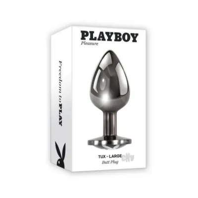 Butt Plugs Playboy Tux Large Metal Anal Plug Hematite