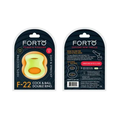 Forto F 22 Double Ring Liquid Silicone 49 50 Mm Glow in the dark