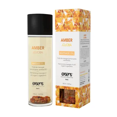 Organic Massage Oil With Stones Amber Jojoba Amber 100ml