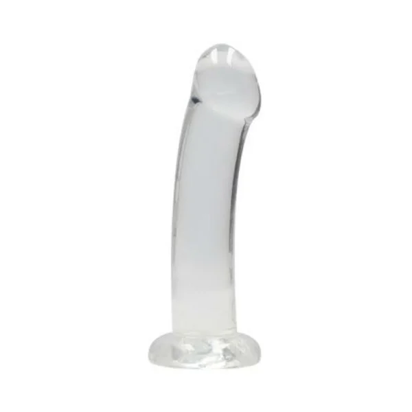 Realrock Crystal Clear Non-realistic Dildo With Suction Cup 6.7 In. Translucent