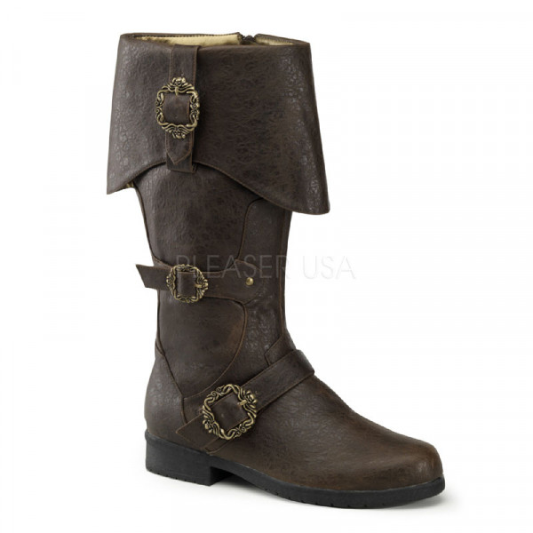 CARRIBEAN-299 - Cuffed Knee Boot W/ Octopus Buckles & Inner Side Zip — image 5 of 8