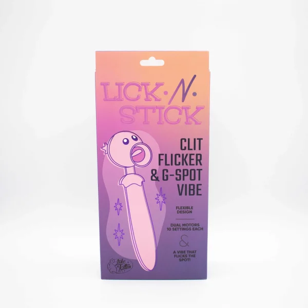 Lick n' Stick Clit Flicker and G-Spot Vibrator -  Pink