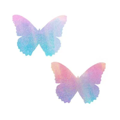 Sexy Accessories Neva Nude Pasty Butterfly Blue pink Iridescent