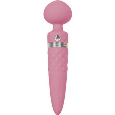 Sultry Dual Action Wand Vibrator Pink